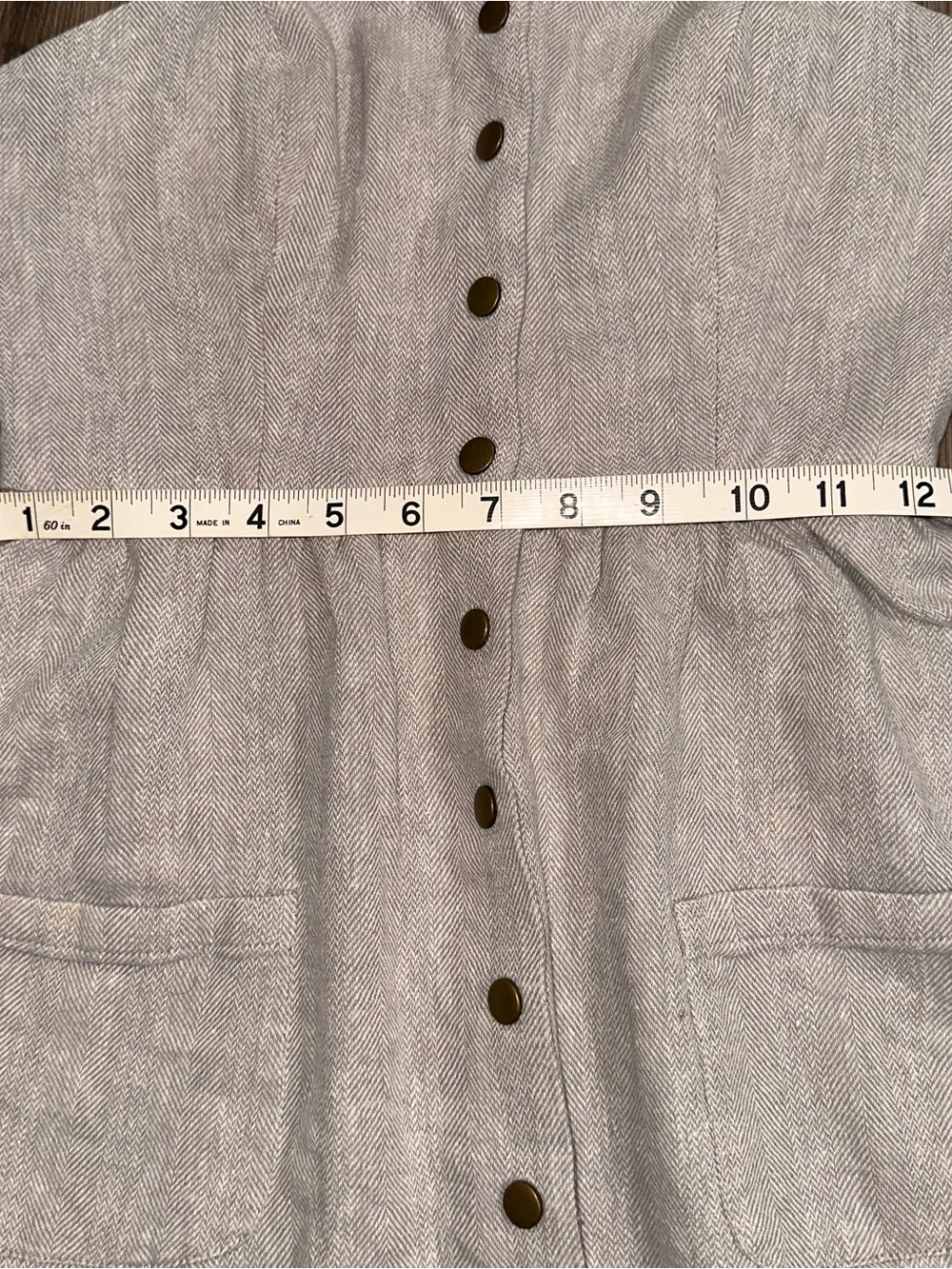 Dress Linen Cotton Mini  Herringbone Boho Festival Cottagecore Light Academia - Picture 6 of 7